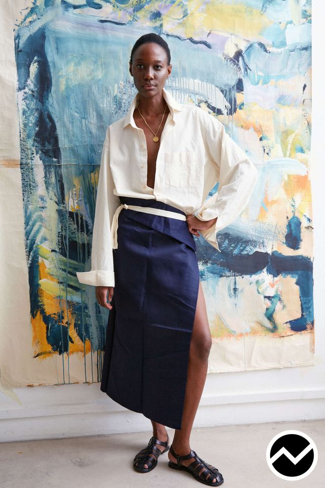Aldo Maria Camillo, SS27 womenswear, Midi Skirts, look 7