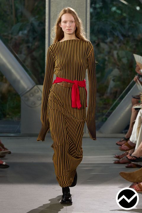 Ami Paris, SS27 womenswear, Striped, look 29