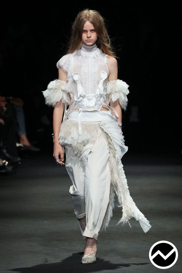 Ann Demeulemeester, SS27 womenswear, High Neckline Top, look 1