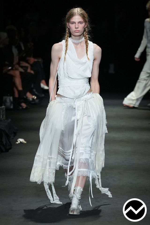Ann Demeulemeester, SS27 womenswear, Draped Top, look 4