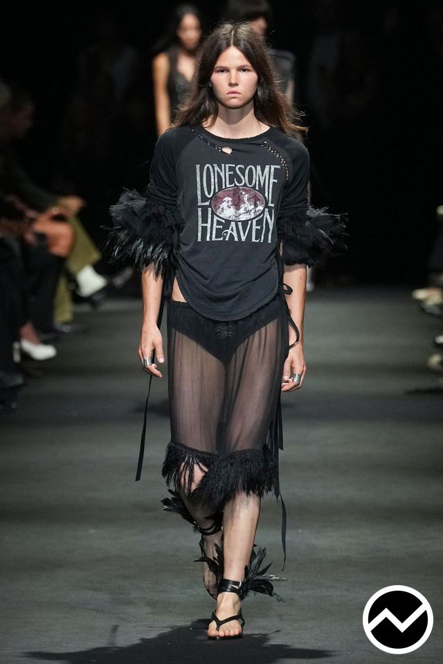 Ann Demeulemeester, SS27 womenswear, Letters & Numbers, look 25