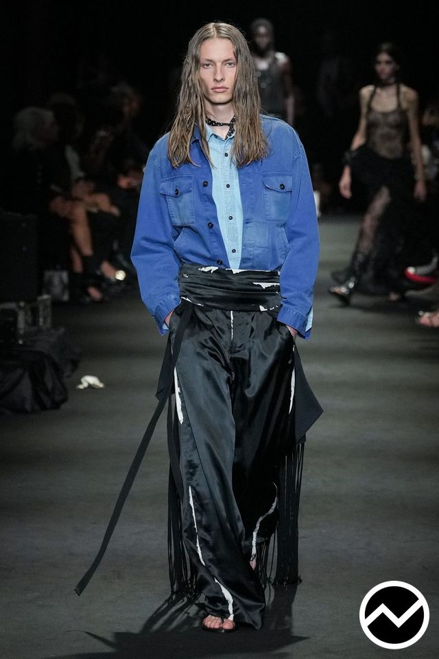 Ann Demeulemeester, SS27 menswear, Royal Blue, look 26