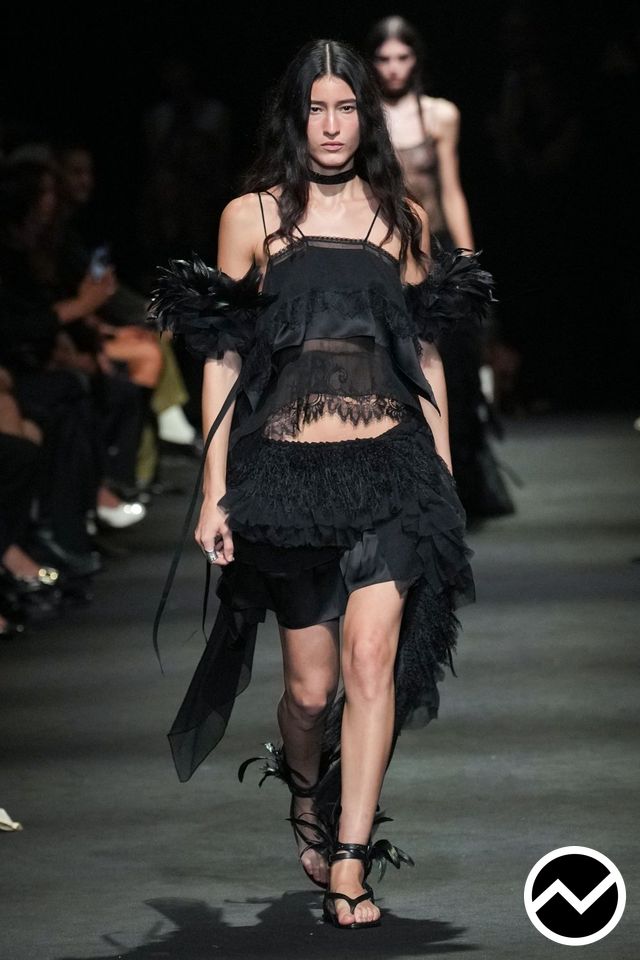 Ann Demeulemeester, SS27 womenswear, Scalloped Top, look 32