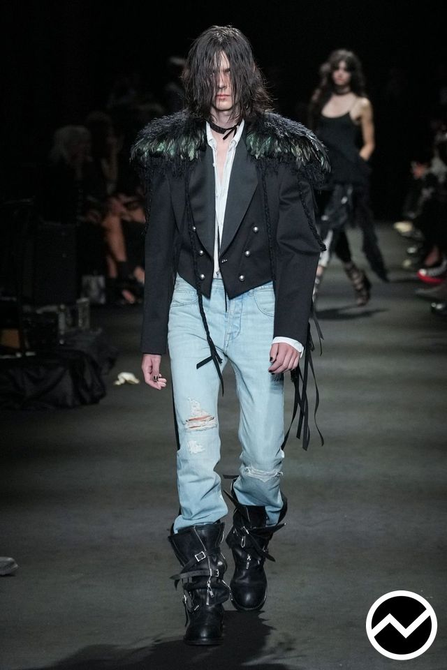 Ann Demeulemeester, SS27 menswear, Glam, look 37