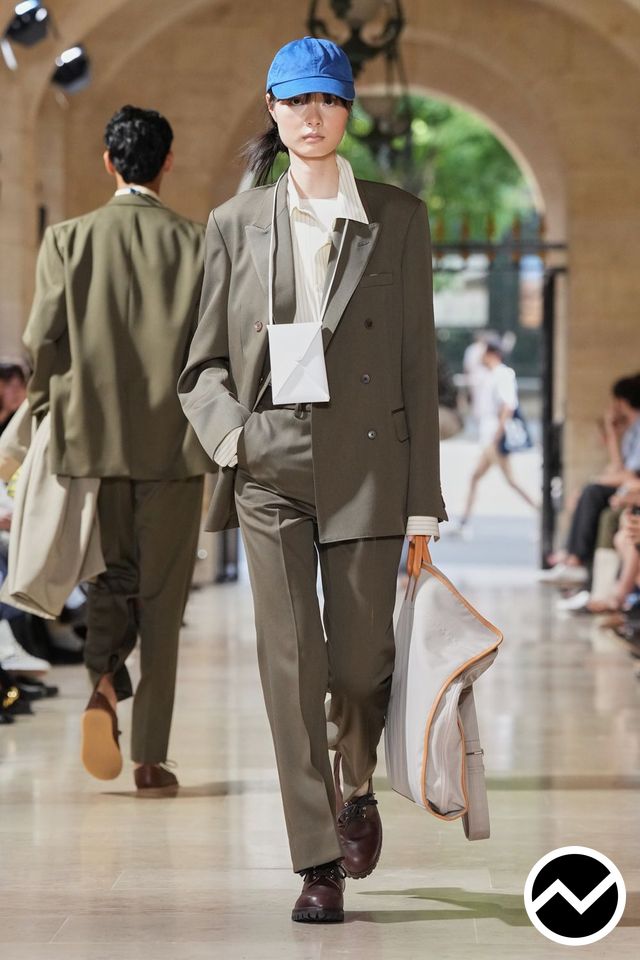 Auralee, SS27 menswear, Moss, look 8
