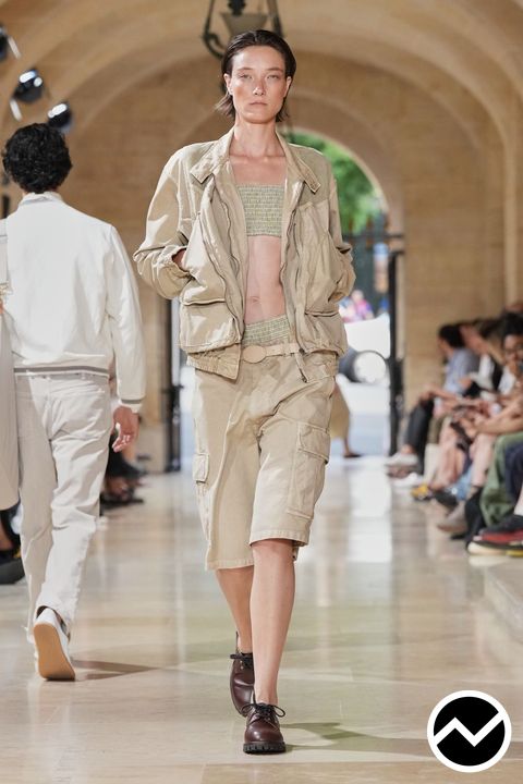 Auralee, SS27 womenswear, Low-Rise Shorts, look 38
