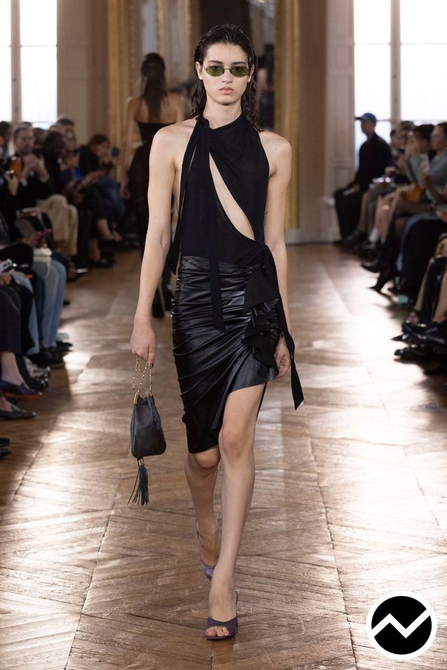 Balmain, SS27 womenswear, Tie Top, look 51