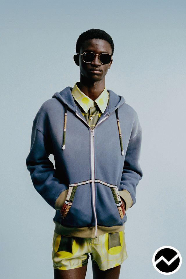Bluemarble, SS27 menswear, Zip Up Sweatshirt, look 22