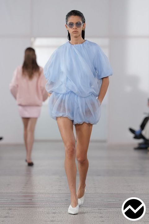 Carven, SS27 womenswear, Powder Blue, look 7