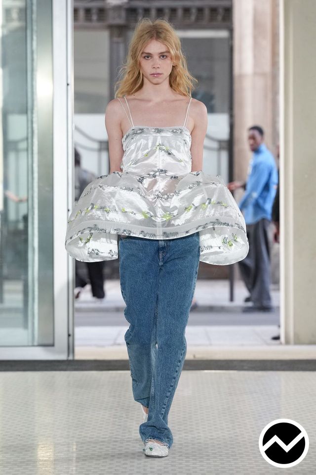 Cecilie Bahnsen, SS27 womenswear, Nordic Blue, look 20