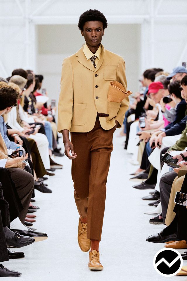Celine, SS27 menswear, Caramel, look 62