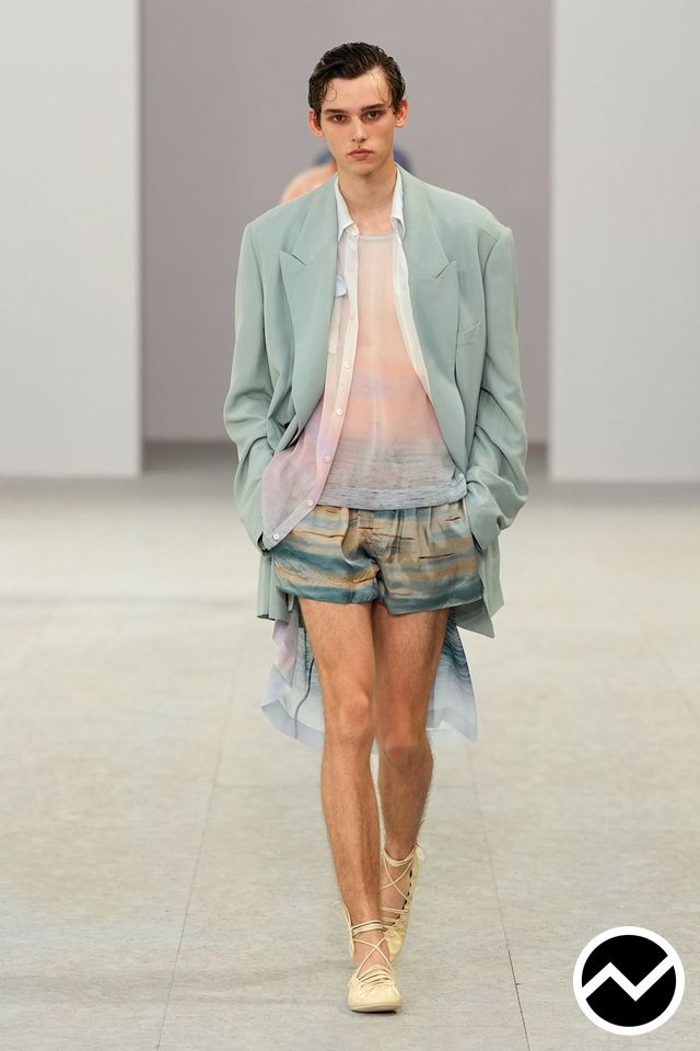 Dries Van Noten, SS27 menswear, Turquoise, look 18