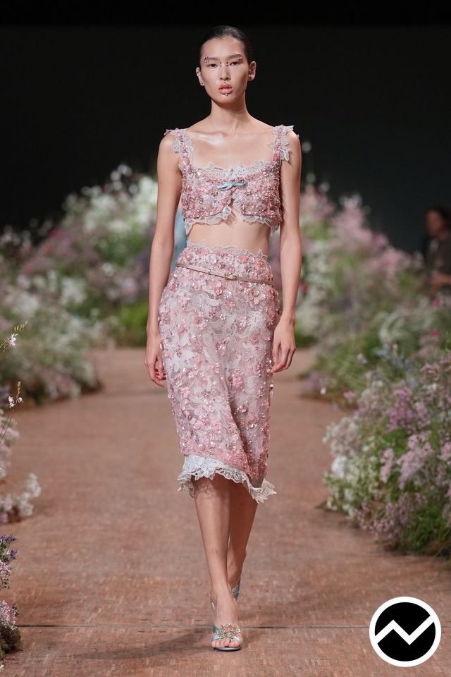 Elie Saab, SS27 womenswear, Mauve, look 4
