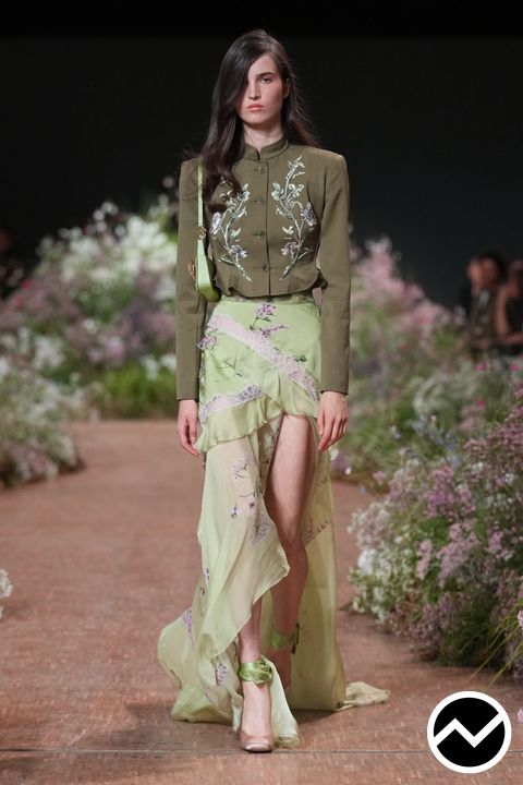 Elie Saab, SS27 womenswear, Moss, look 22
