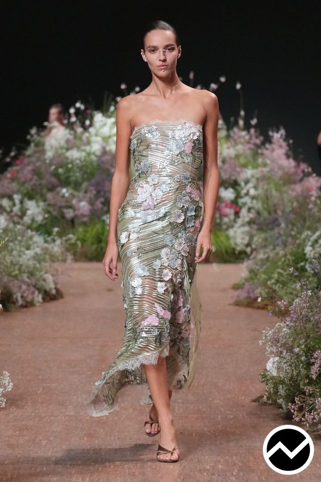 Elie Saab, SS27 womenswear, Olive, look 44