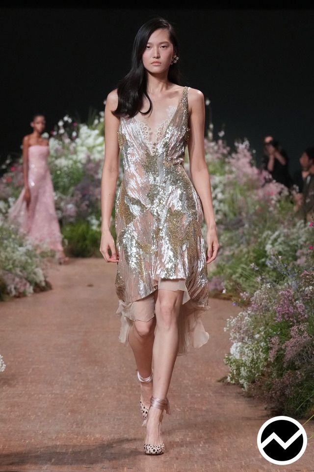 Elie Saab, SS27 womenswear, Knee Length Dress, look 50