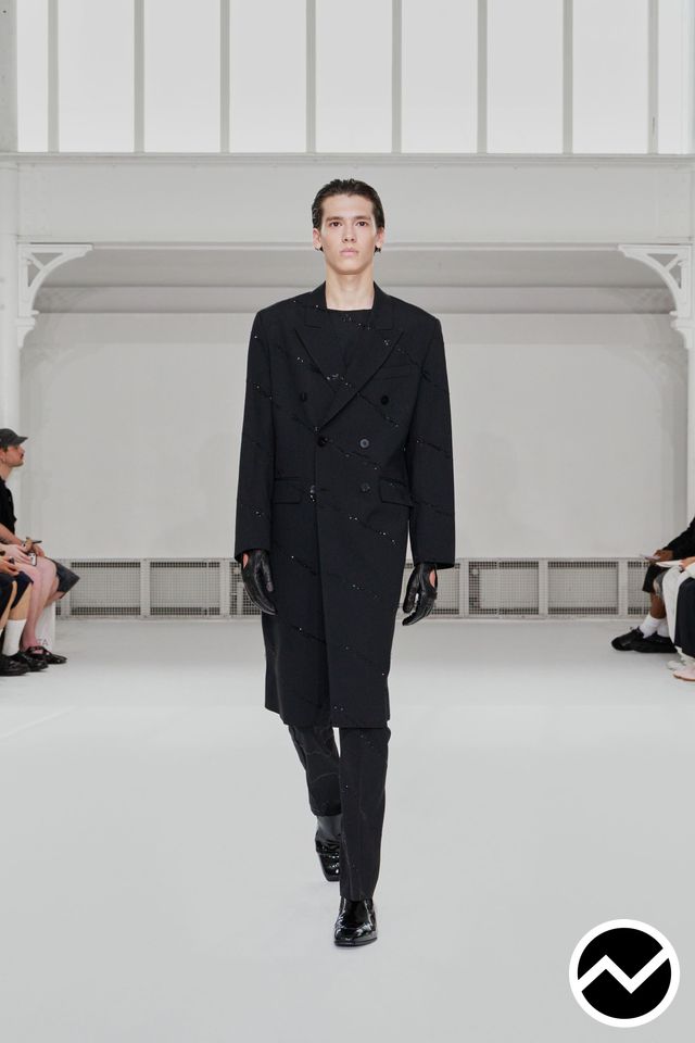 Ernest W. Baker, SS27 menswear, Double Breasted Coat, look 12