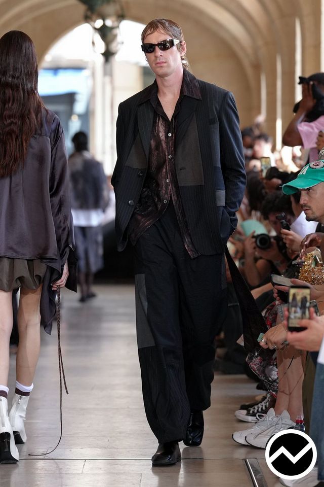 Feng Chen Wang, SS27 menswear, Lace, look 5