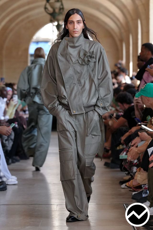 Feng Chen Wang, SS27 menswear, Drop Shoulder Jacket, look 27