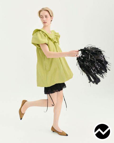 Ganni, SS27 womenswear, Puff Sleeve Blouse, look 17
