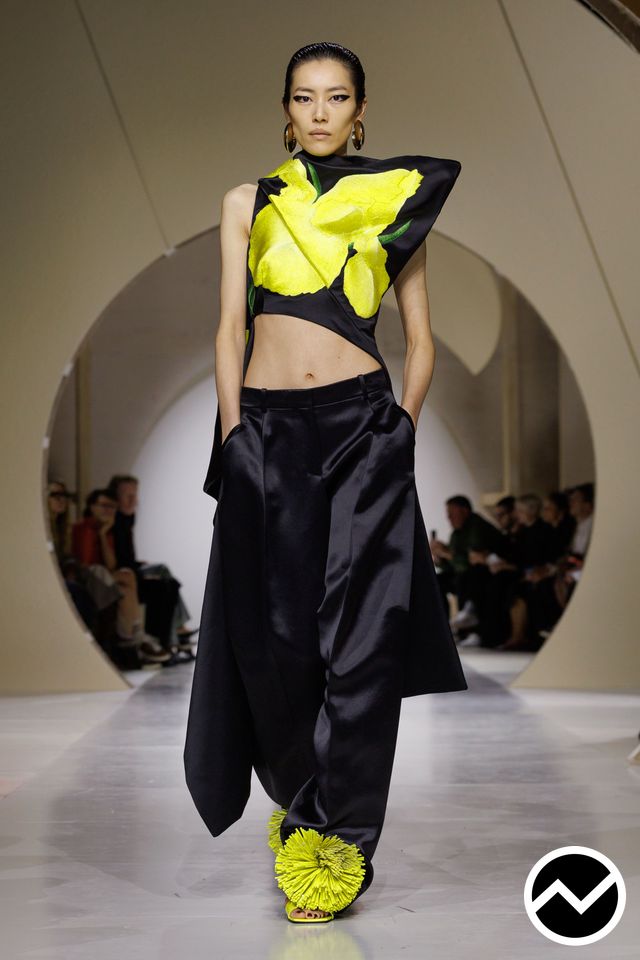 Givenchy, SS27 womenswear, Asymmetric Hem Top, look 53