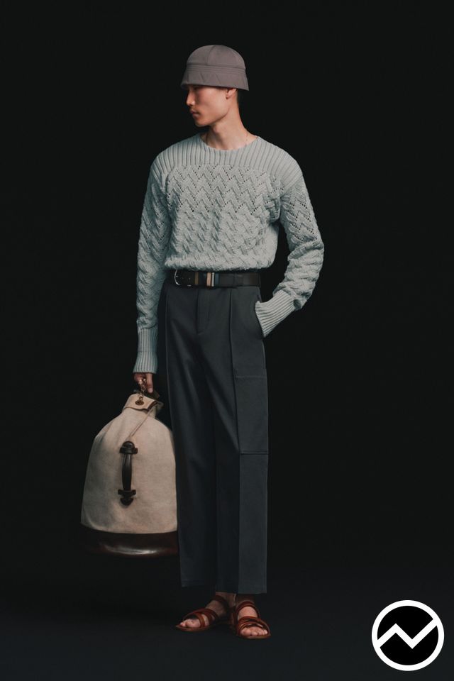 Hermès, SS27 menswear, Cable Knit, look 32