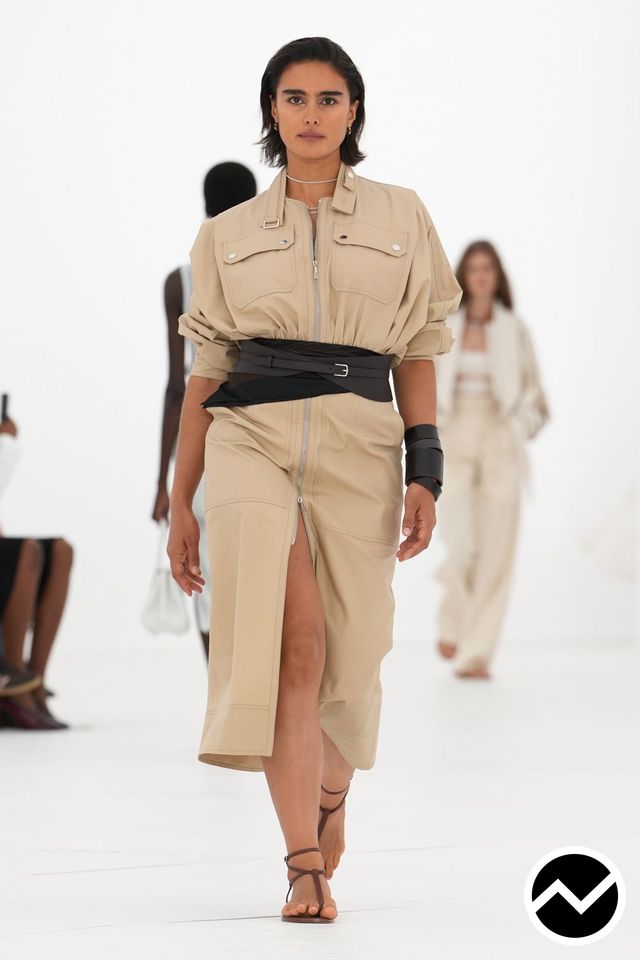 Hermès, SS27 womenswear, Camel, look 14