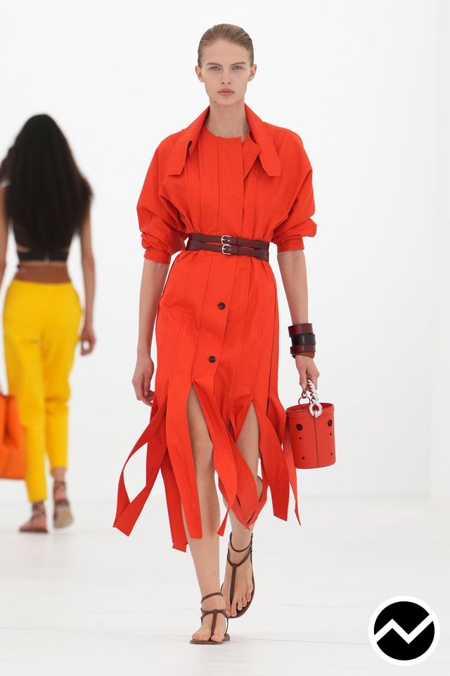 Hermès, SS27 womenswear, Tomato Red, look 46