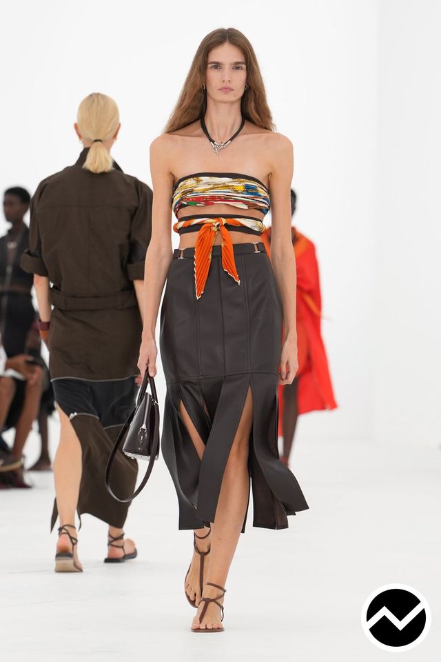 Hermès, SS27 womenswear, Tie Top, look 60