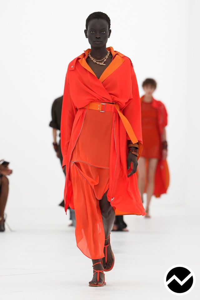 Hermès, SS27 womenswear, Orange, look 61