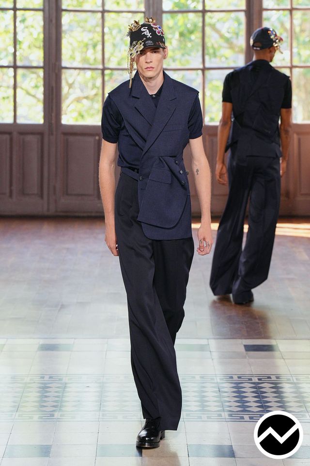 Junya Watanabe, SS27 menswear, Midnight Blue, look 46