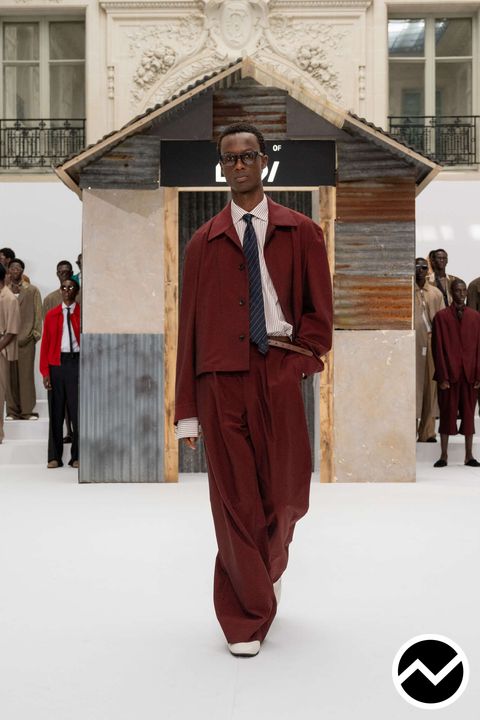 Lad, SS27 menswear, Burgundy, look 21