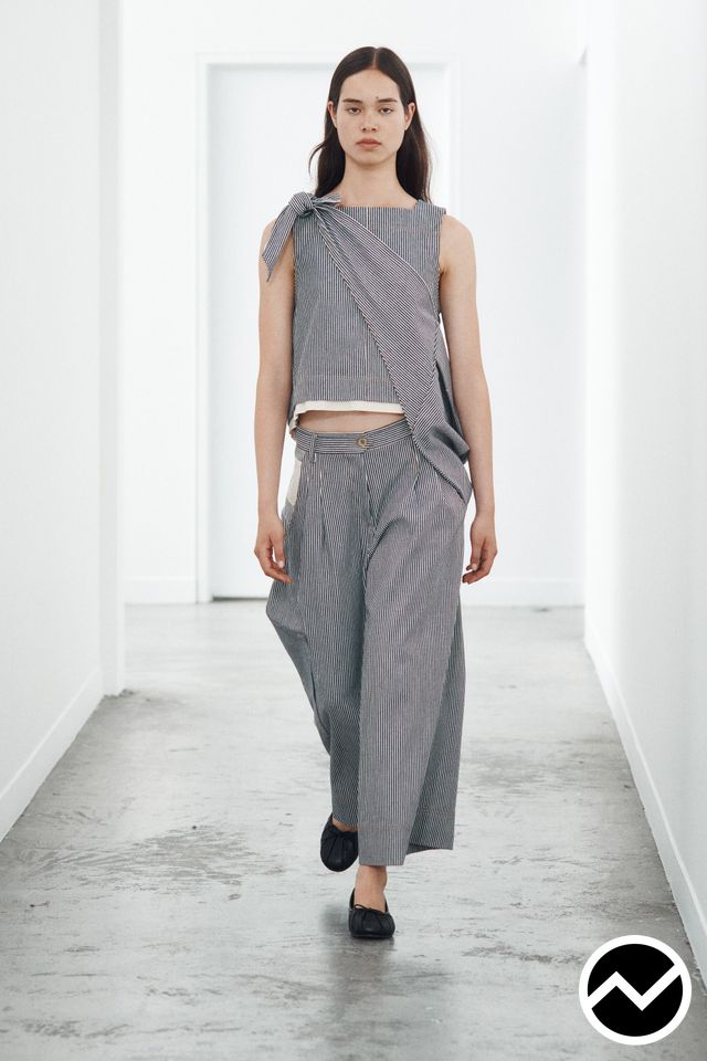 Lee Mathews, SS27 womenswear, Asymmetric Hem Top, look 2