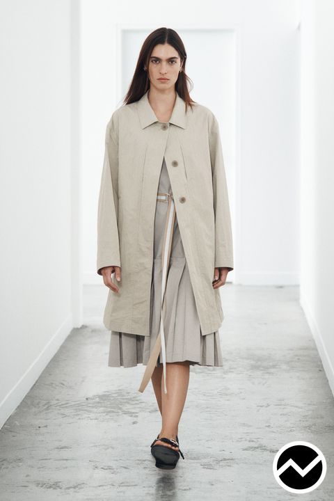 Lee Mathews, SS27 womenswear, Drop Shoulder Coat, look 6