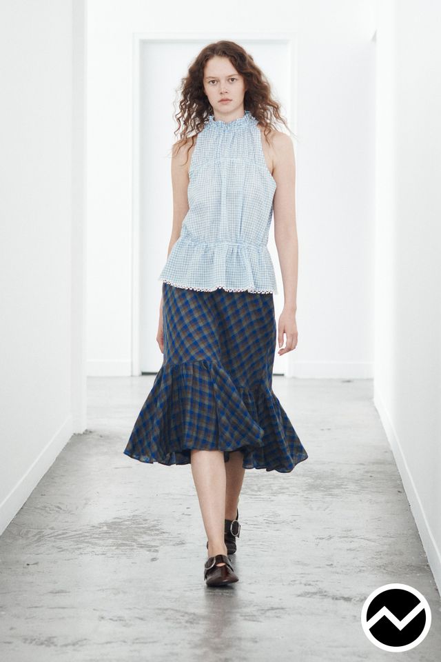 Lee Mathews, SS27 womenswear, Peplum Blouse, look 7