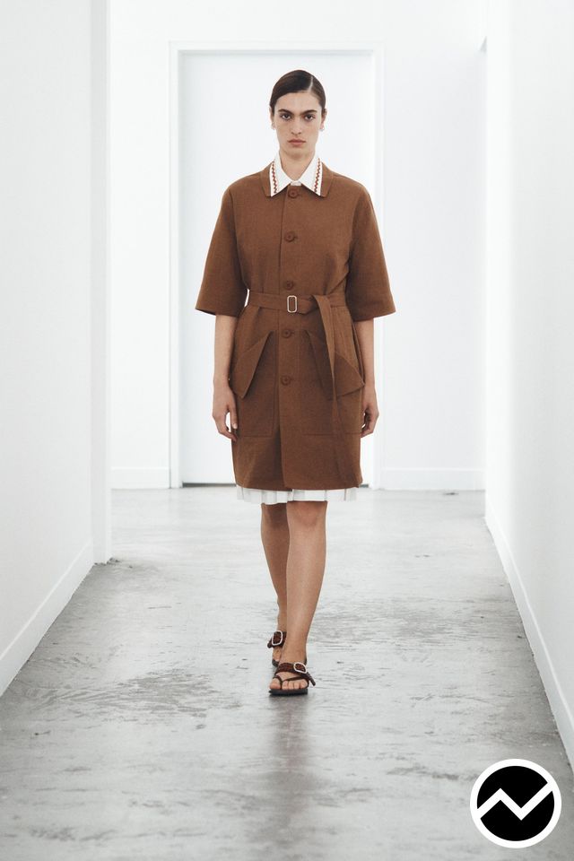 Lee Mathews, SS27 womenswear, Belted Coat, look 27