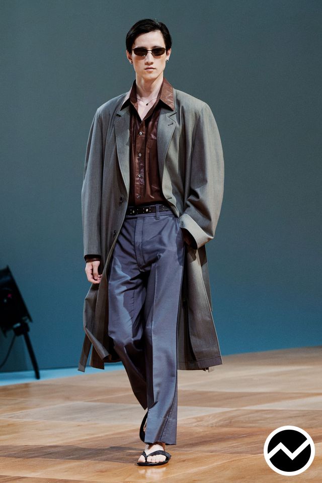 Lemaire, SS27 menswear, Drop Shoulder Coat, look 33