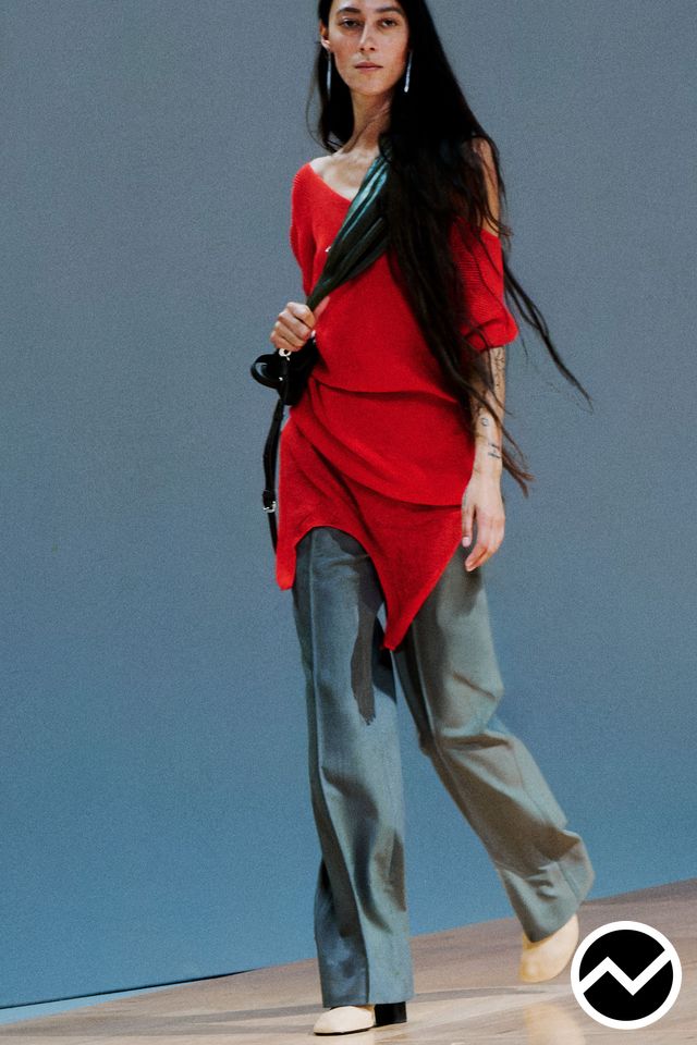 Lemaire, SS27 womenswear, Asymmetric Hem Sweater, look 55