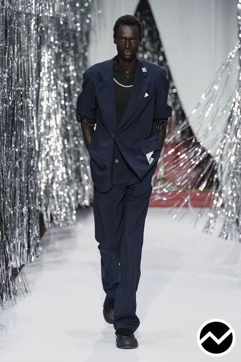 Maison Mihara Yasuhiro, SS27 menswear, Midnight Blue, look 3