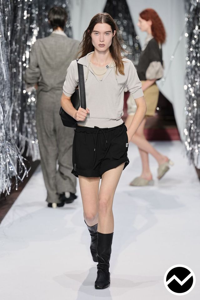 Maison Mihara Yasuhiro, SS27 womenswear, Cuffed Shorts, look 6