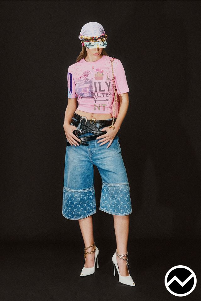 Marine Serre, SS27 womenswear, Jorts Shorts, look 27