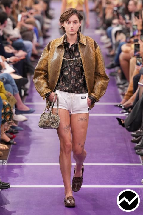 Miu Miu, SS27 womenswear, Low-Rise Shorts, look 59