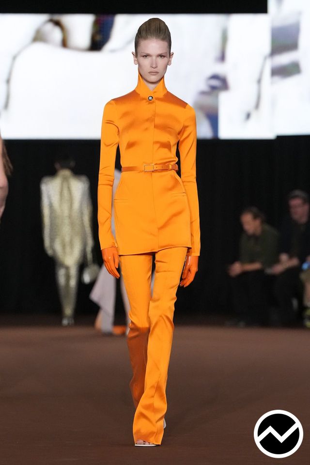 Mugler, SS27 womenswear, Apricot, look 20