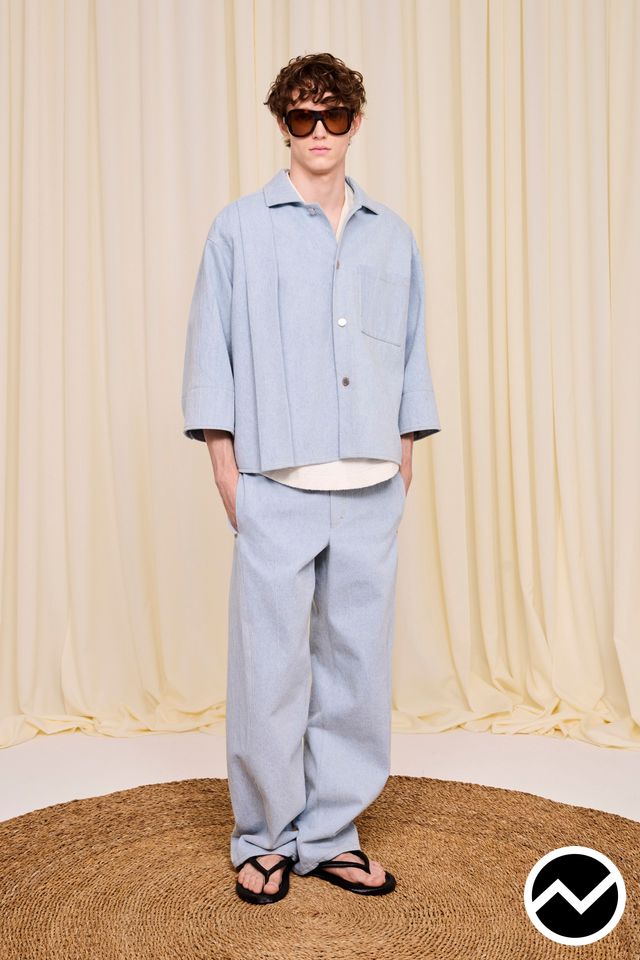 Nehera, SS27 menswear, Powder Blue, look 3