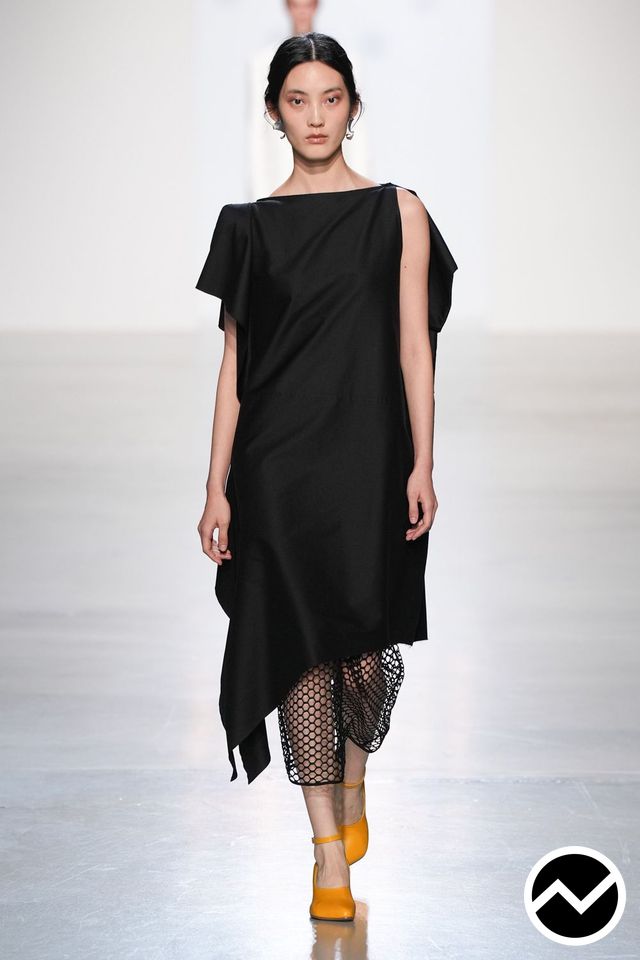 Niccolò Pasqualetti, SS27 womenswear, Asymmetric Sleeve Dress, look 6