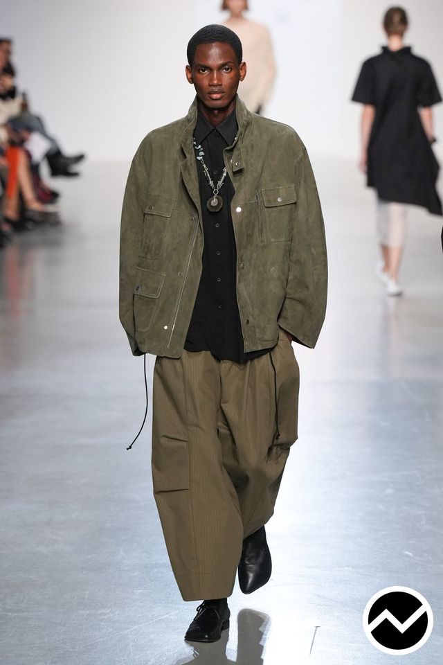 Niccolò Pasqualetti, SS27 menswear, Olive, look 12