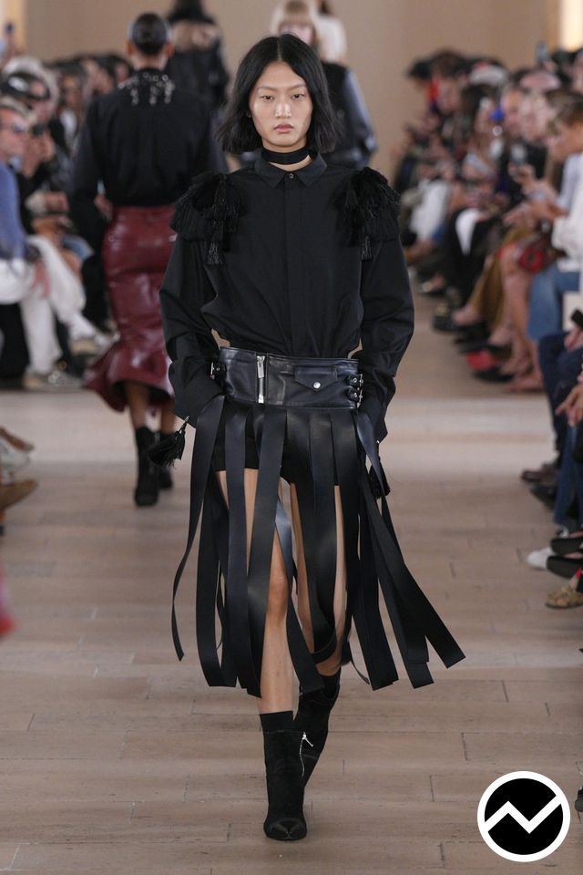 Sacai, SS27 womenswear, Skinny Shorts, look 11
