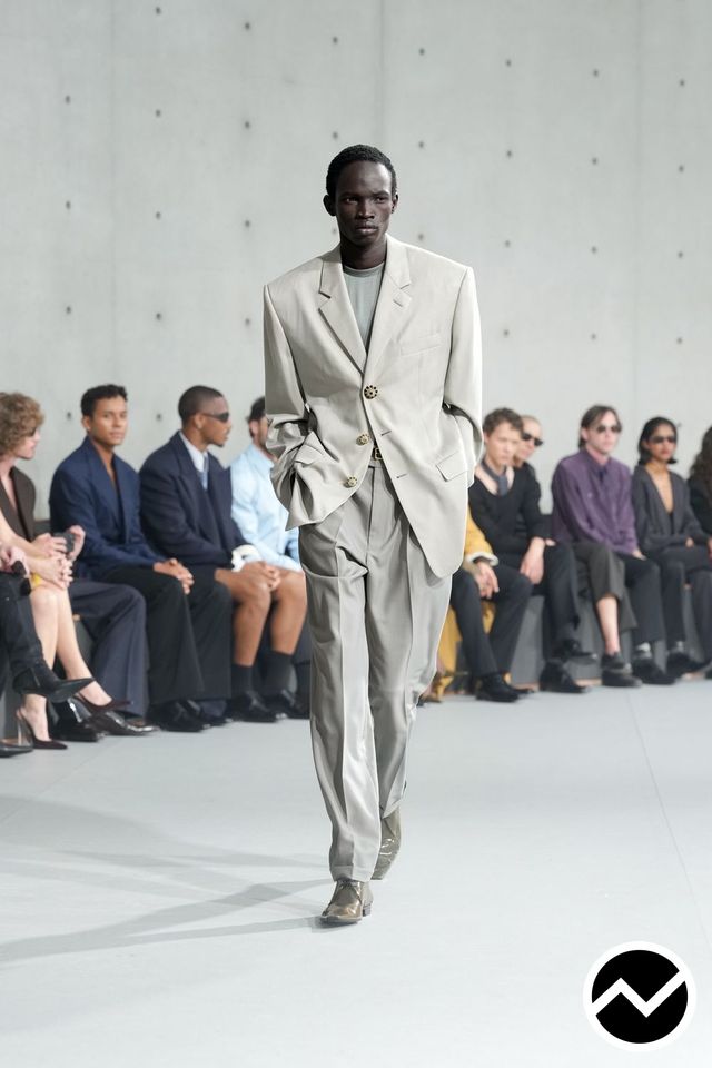 Saint Laurent, SS27 menswear, Longline Jacket, look 1