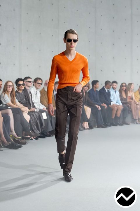 Saint Laurent, SS27 menswear, V Neck Sweater, look 15