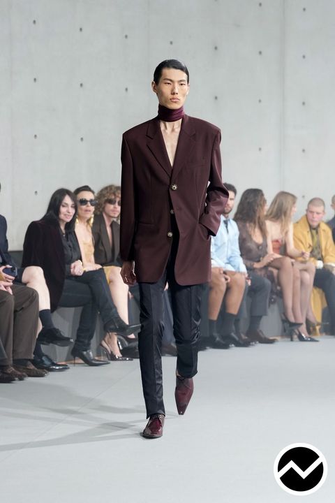Saint Laurent, SS27 menswear, Wine, look 18